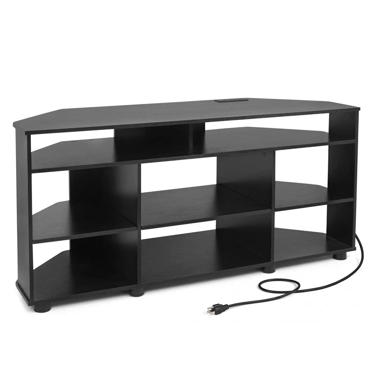 Corner TV Stand for TVs up to 55 Inch with Storage by DirectDeals