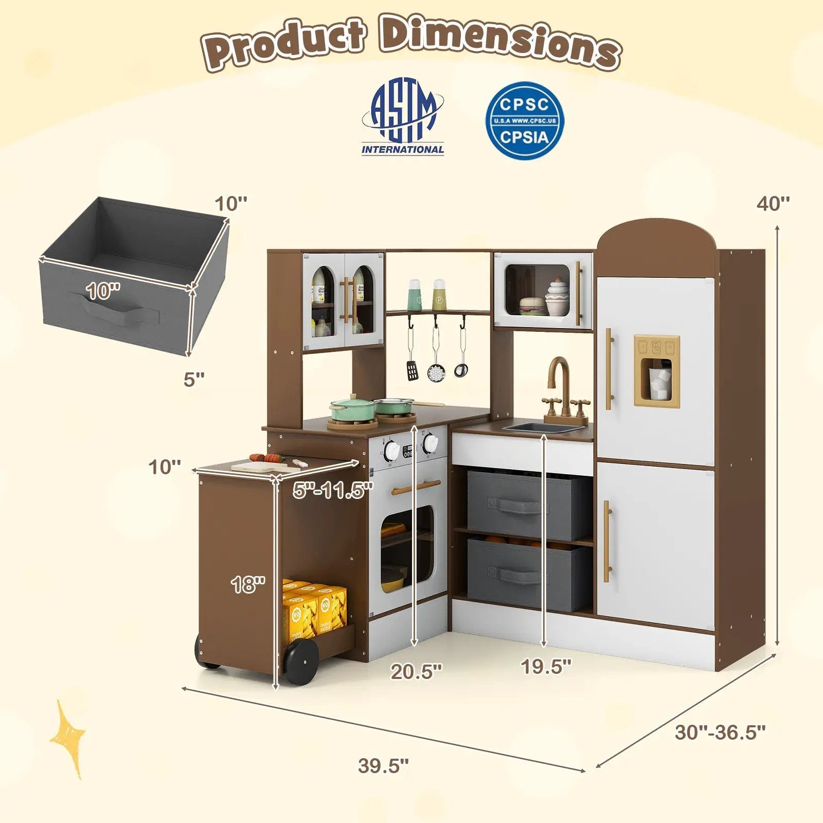 Corner Kitchen with Lights and Sounds for Kids Ages 3+ by DirectDeals