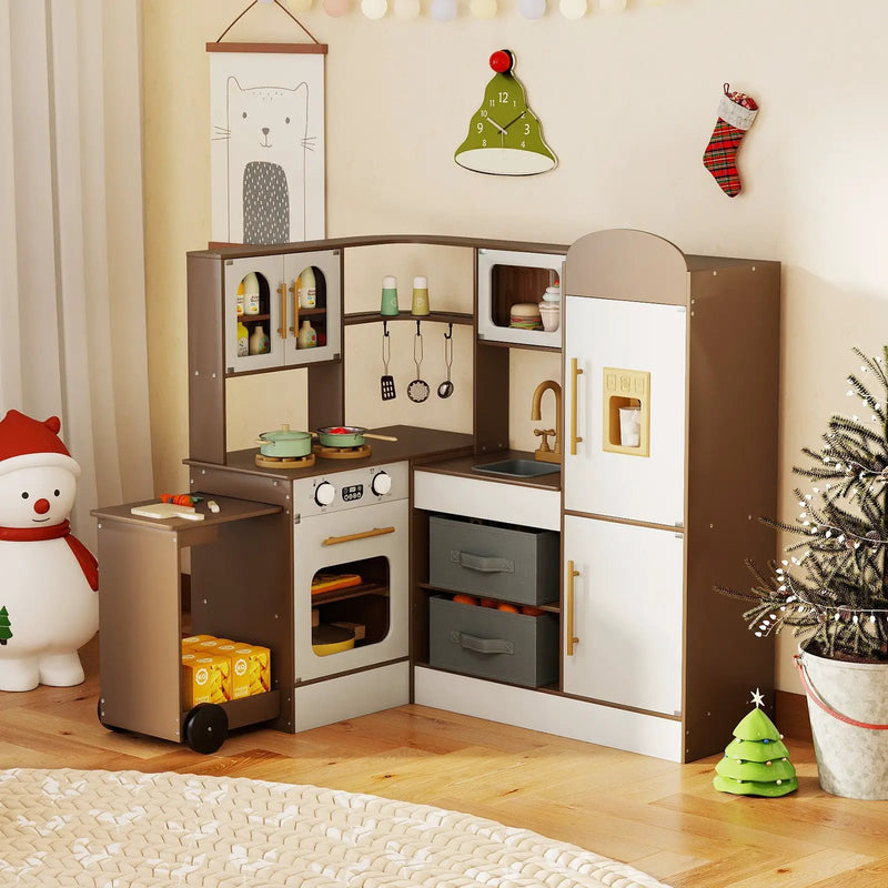 Corner Kitchen with Lights and Sounds for Kids Ages 3+ by DirectDeals