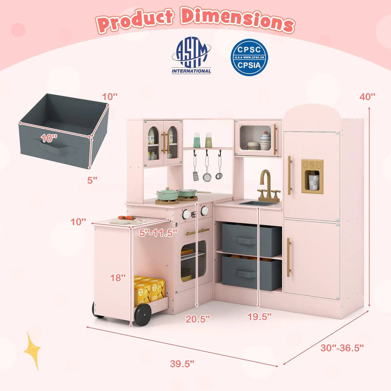 Corner Kitchen with Lights and Sounds for Kids Ages 3+ by DirectDeals