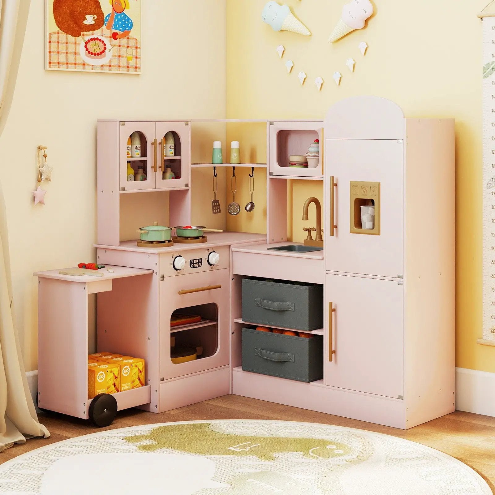Corner Kitchen with Lights and Sounds for Kids Ages 3+ by DirectDeals