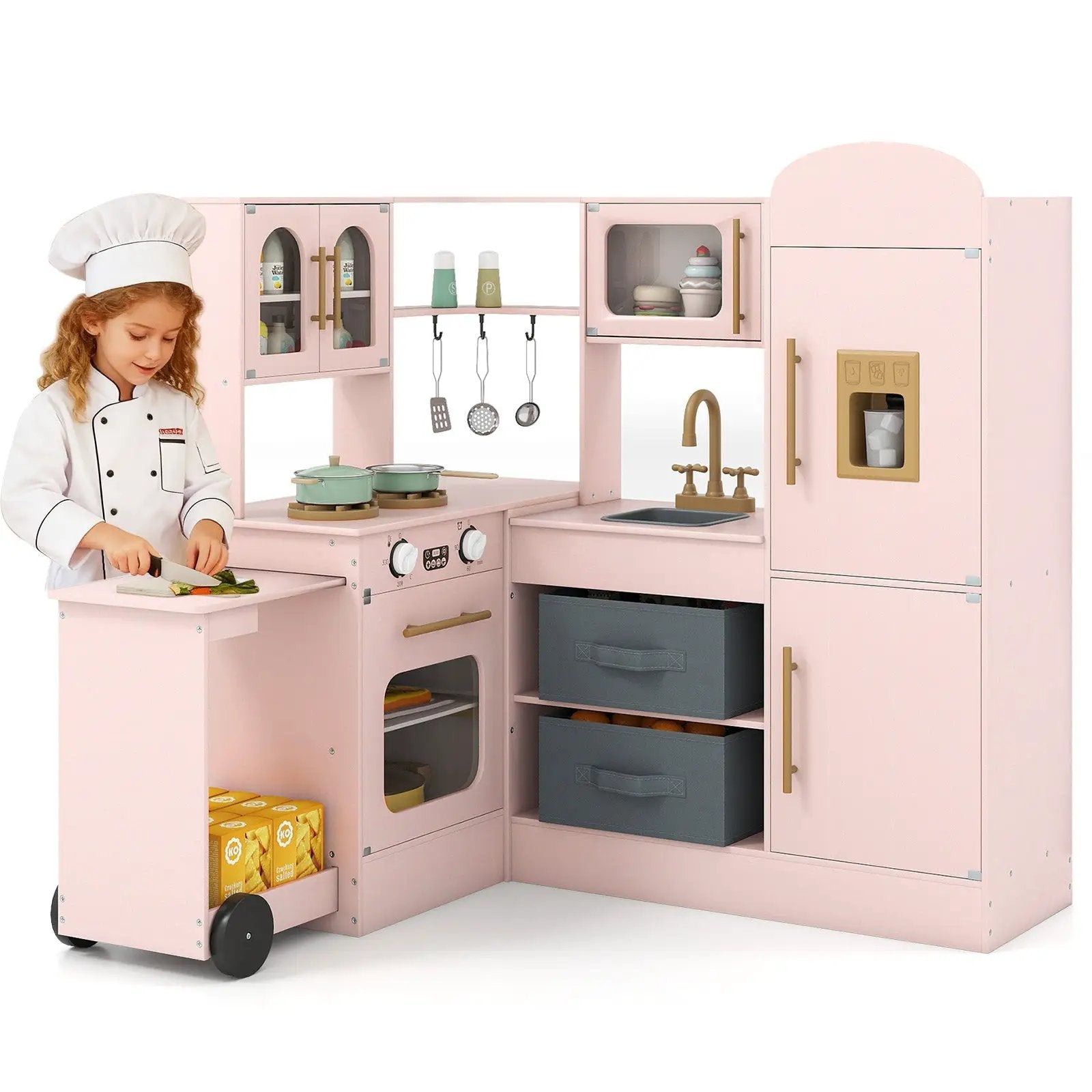 Corner Kitchen with Lights and Sounds for Kids Ages 3+ by DirectDeals