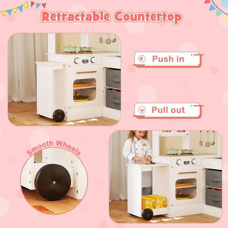 Corner Kitchen with Lights and Sounds for Kids Ages 3+ by DirectDeals