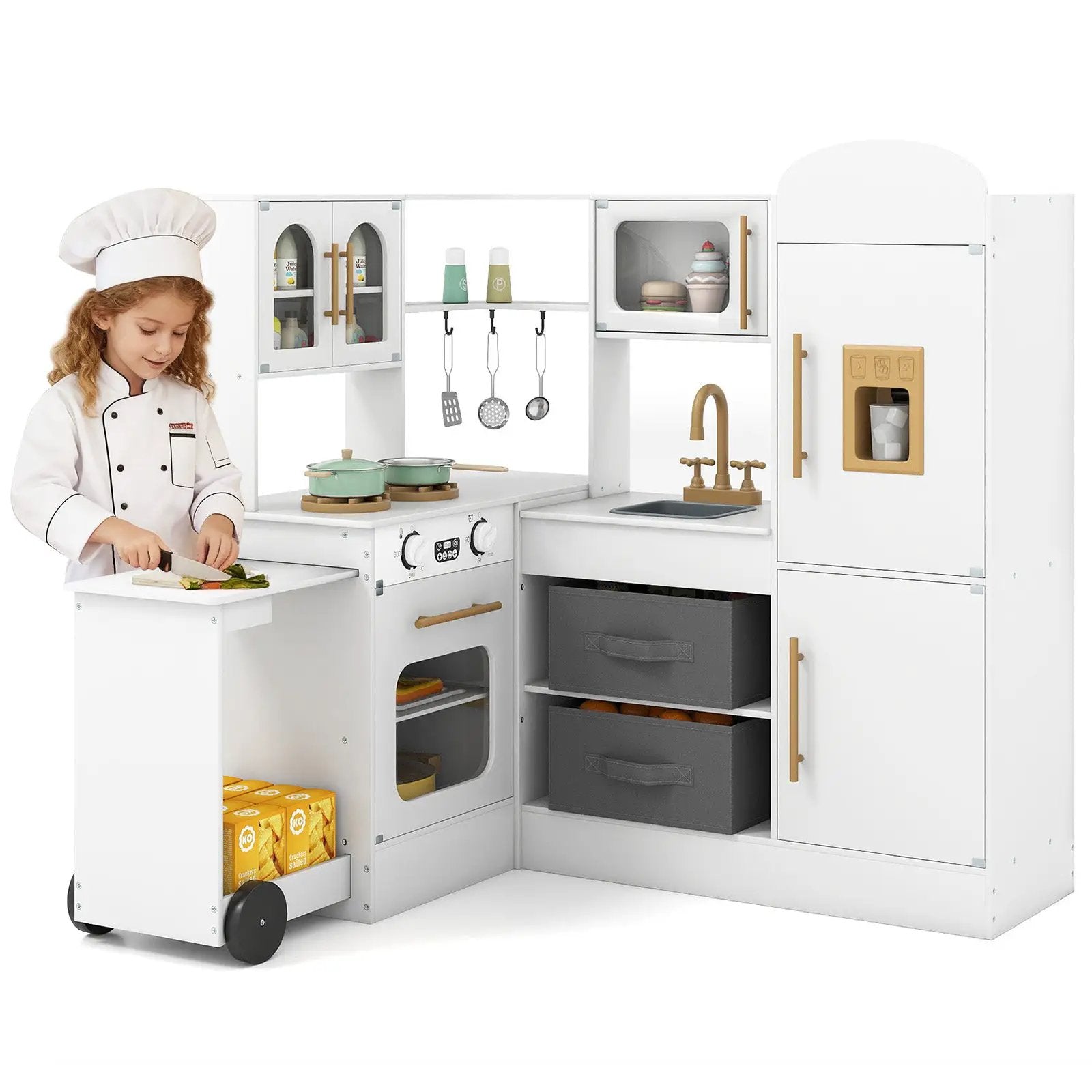 Corner Kitchen with Lights and Sounds for Kids Ages 3+ by DirectDeals