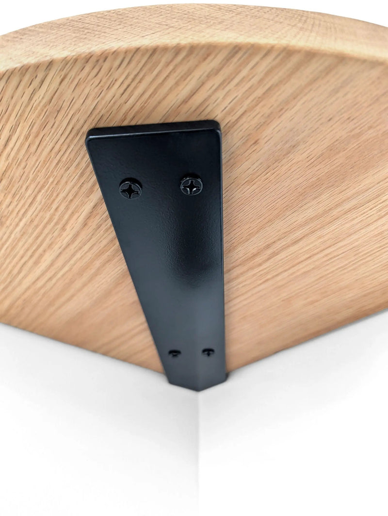 Corner Shelf with Visible Bracket by NookWoodworking