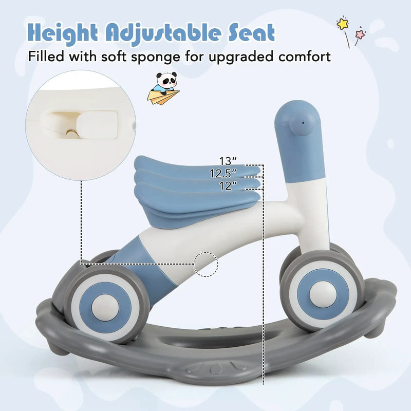 3 in 1 Rocking Horse with Detachable Balance Board and Seat by DirectDeals