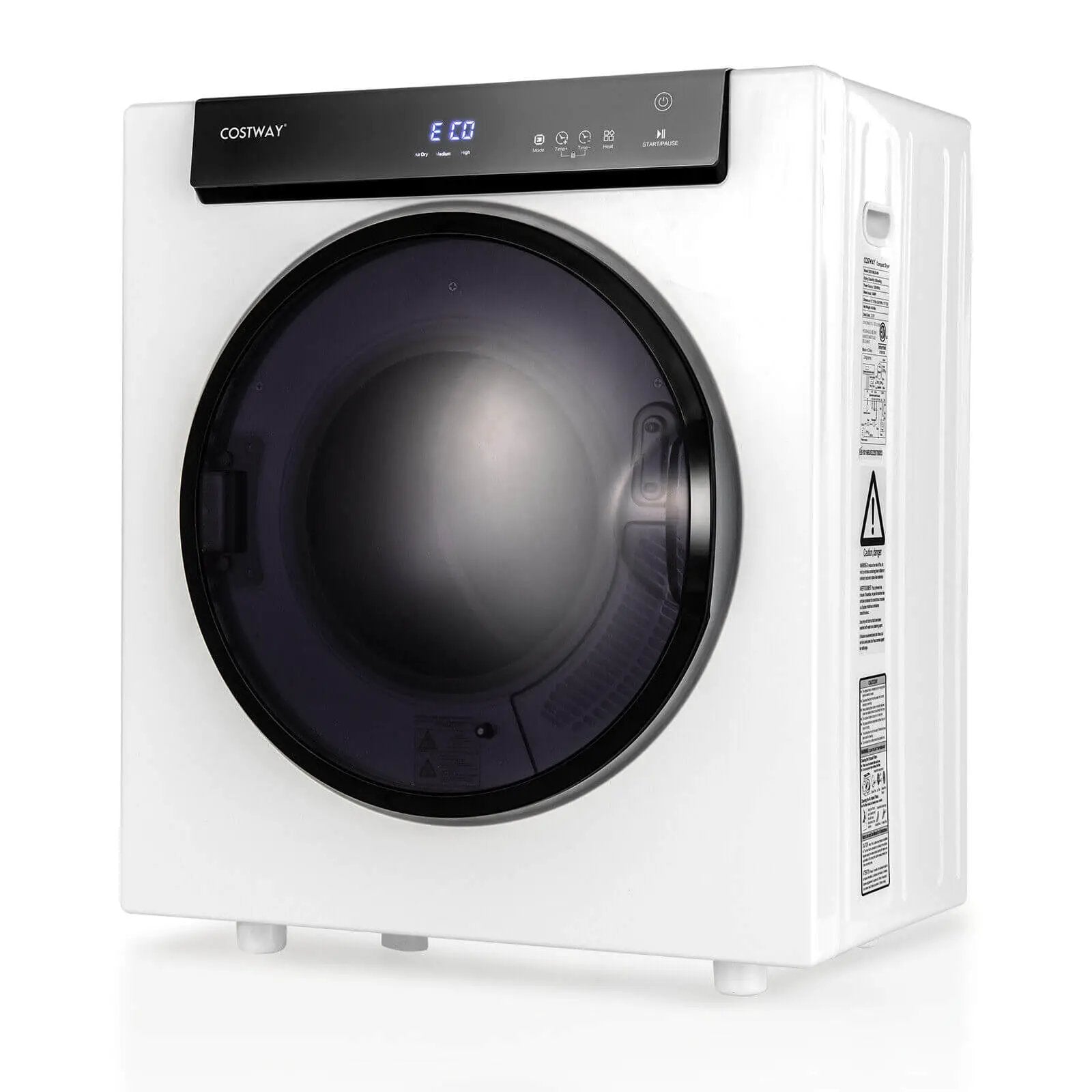 2.6 Cu.ft Compact Clothes Dryer with Touch Panel and 2 Modes by DirectDeals