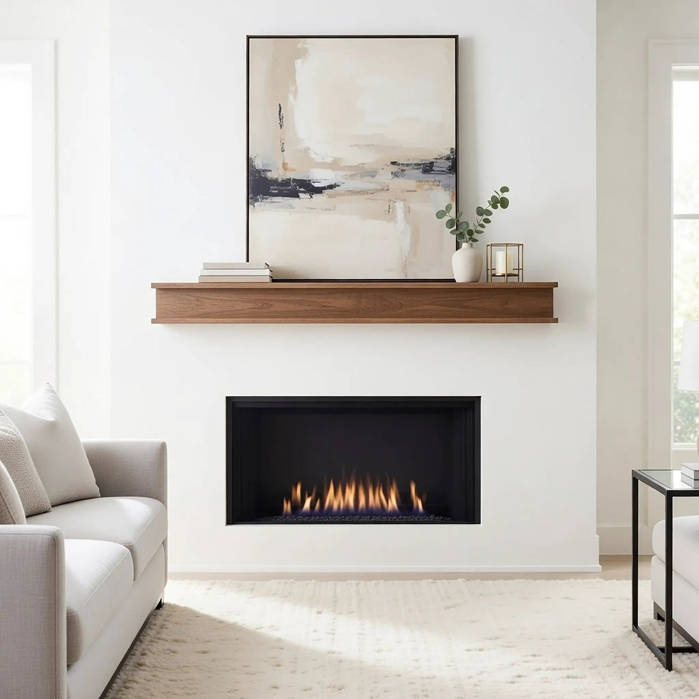 Cottage Fireplace Mantel Shelf – Real Wood by Dogberrycollections