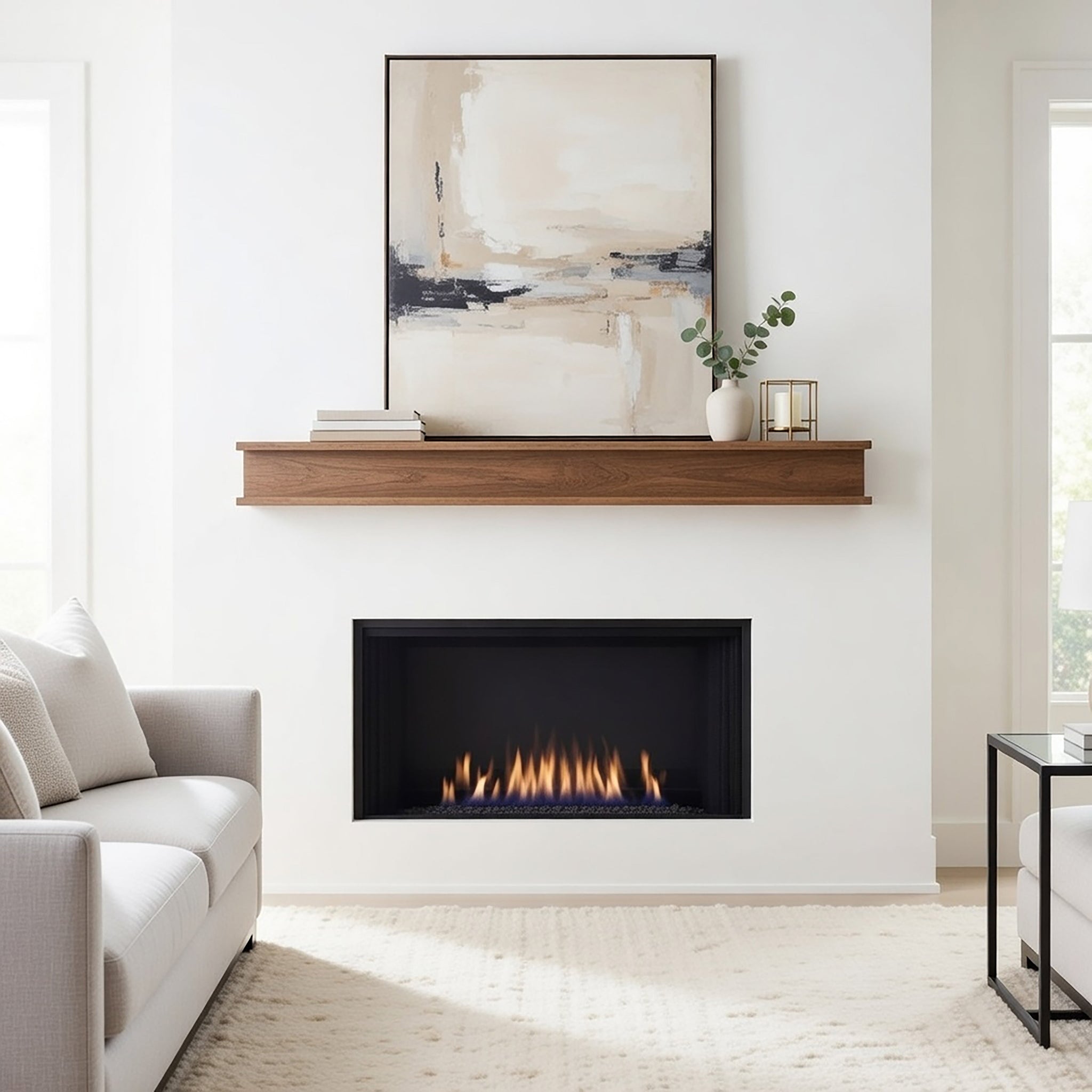 Cottage Fireplace Mantel Shelf – Real Wood by Dogberrycollections