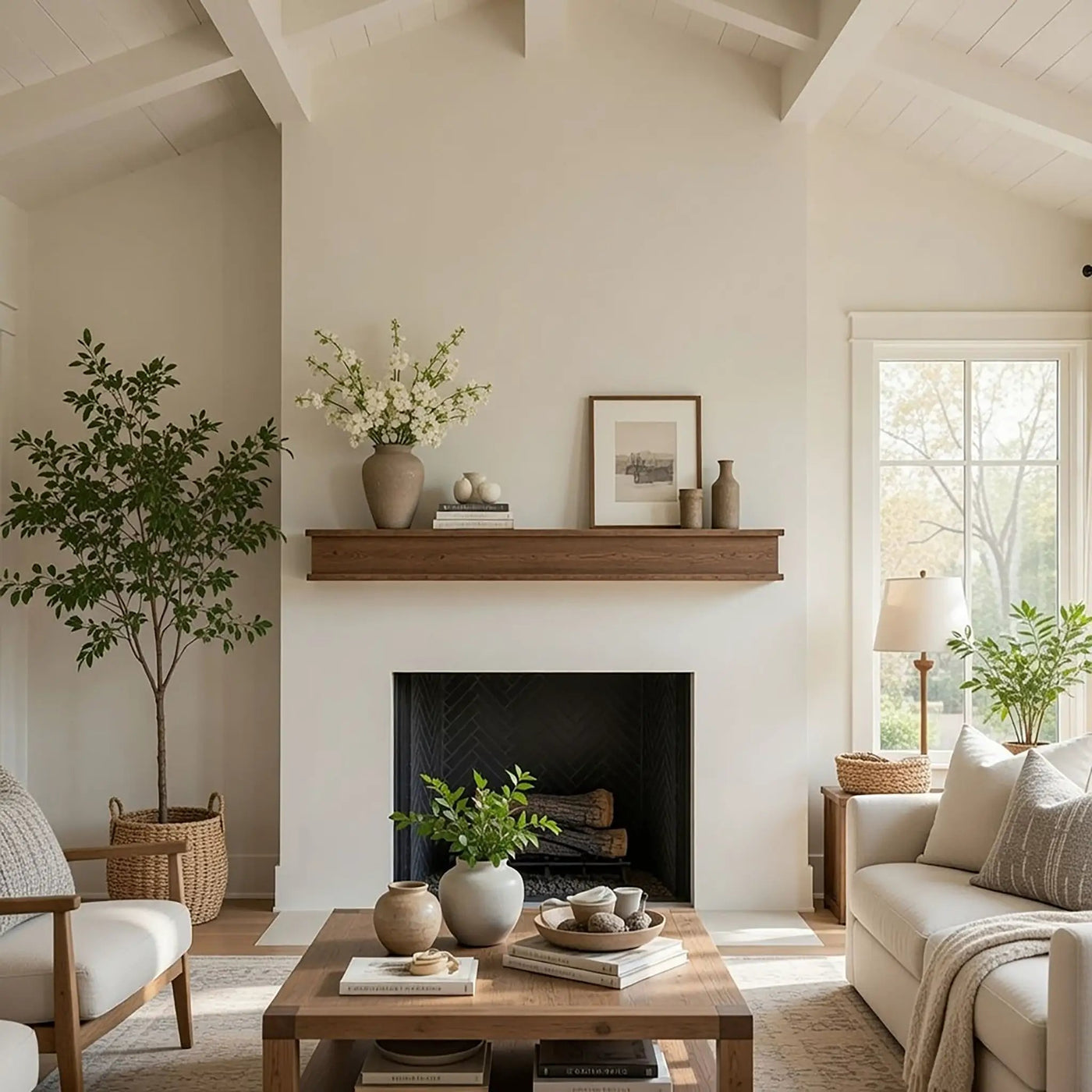 Cottage Fireplace Mantel Shelf – Real Wood by Dogberrycollections