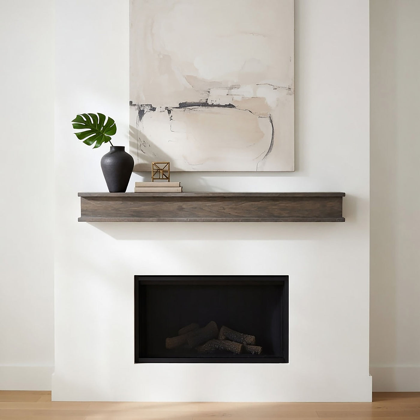 Cottage Fireplace Mantel Shelf – Real Wood by Dogberrycollections