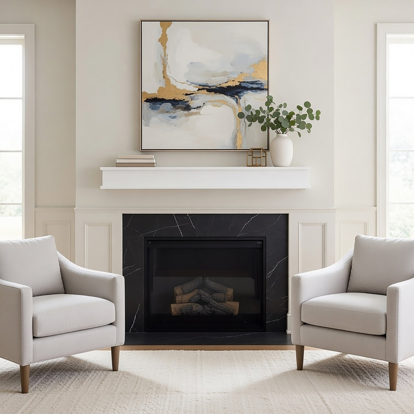 Cottage Fireplace Mantel Shelf – Real Wood by Dogberrycollections