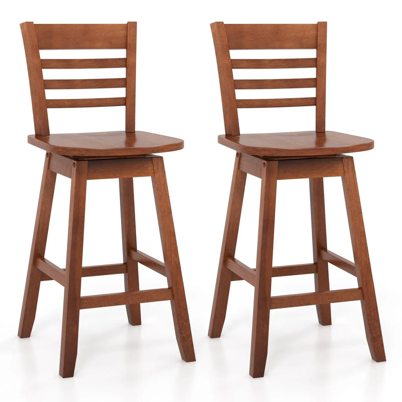 Counter Height Barstools Set of 2 with Footrest for Kitchen Island Bar by DirectDeals