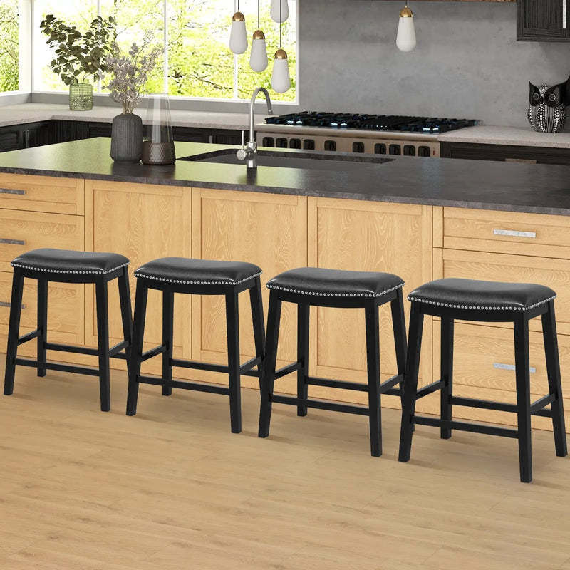 26 Inch Counter Height Bar Stool Set of 2 with Upholstered Seat by DirectDeals