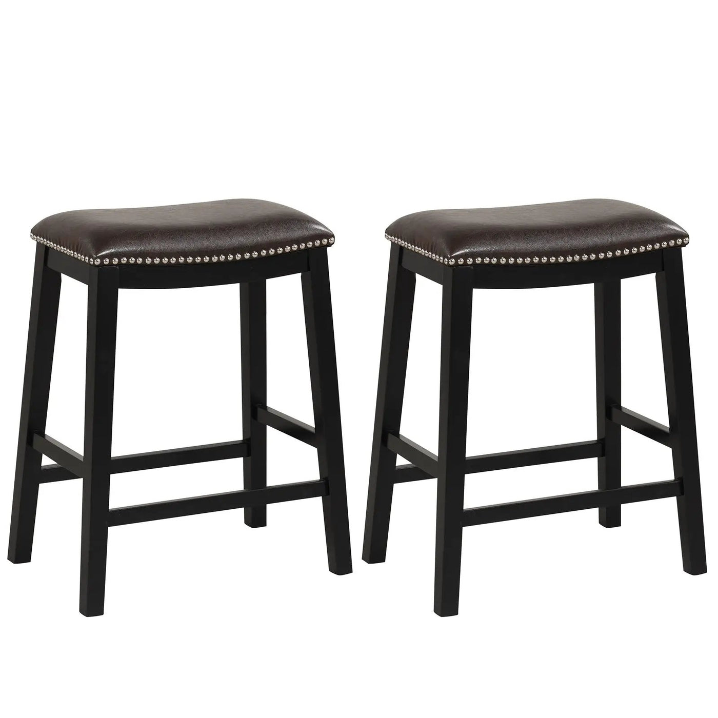 26 Inch Counter Height Bar Stool Set of 2 with Upholstered Seat by DirectDeals