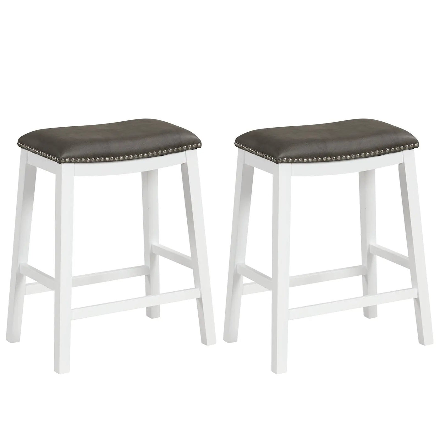 26 Inch Counter Height Bar Stool Set of 2 with Upholstered Seat by DirectDeals