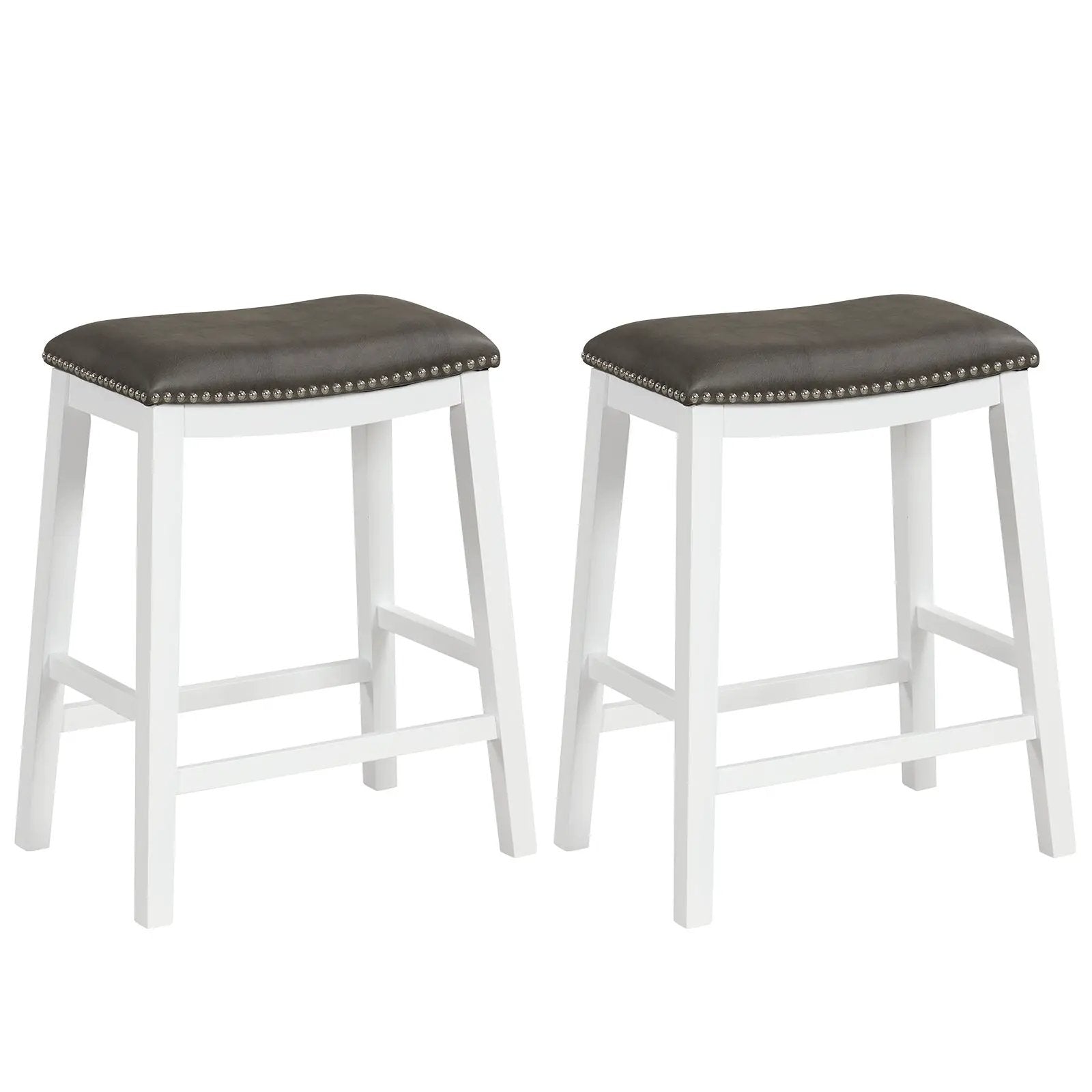 26 Inch Counter Height Bar Stool Set of 2 with Upholstered Seat by DirectDeals