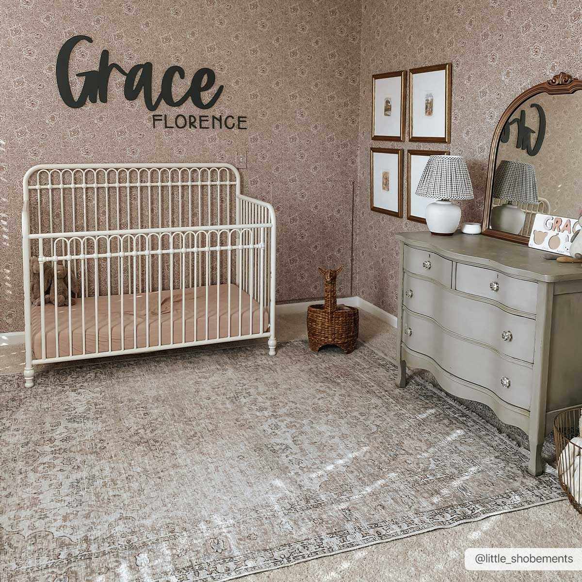 Cream Holi-2301 Washable Area Rug by Boutique Rugs
