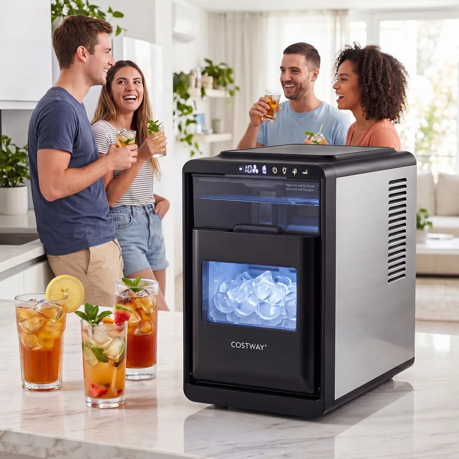 Countertop Ice Maker 26 Lbs/Day with Adjustable Thickness by DirectDeals