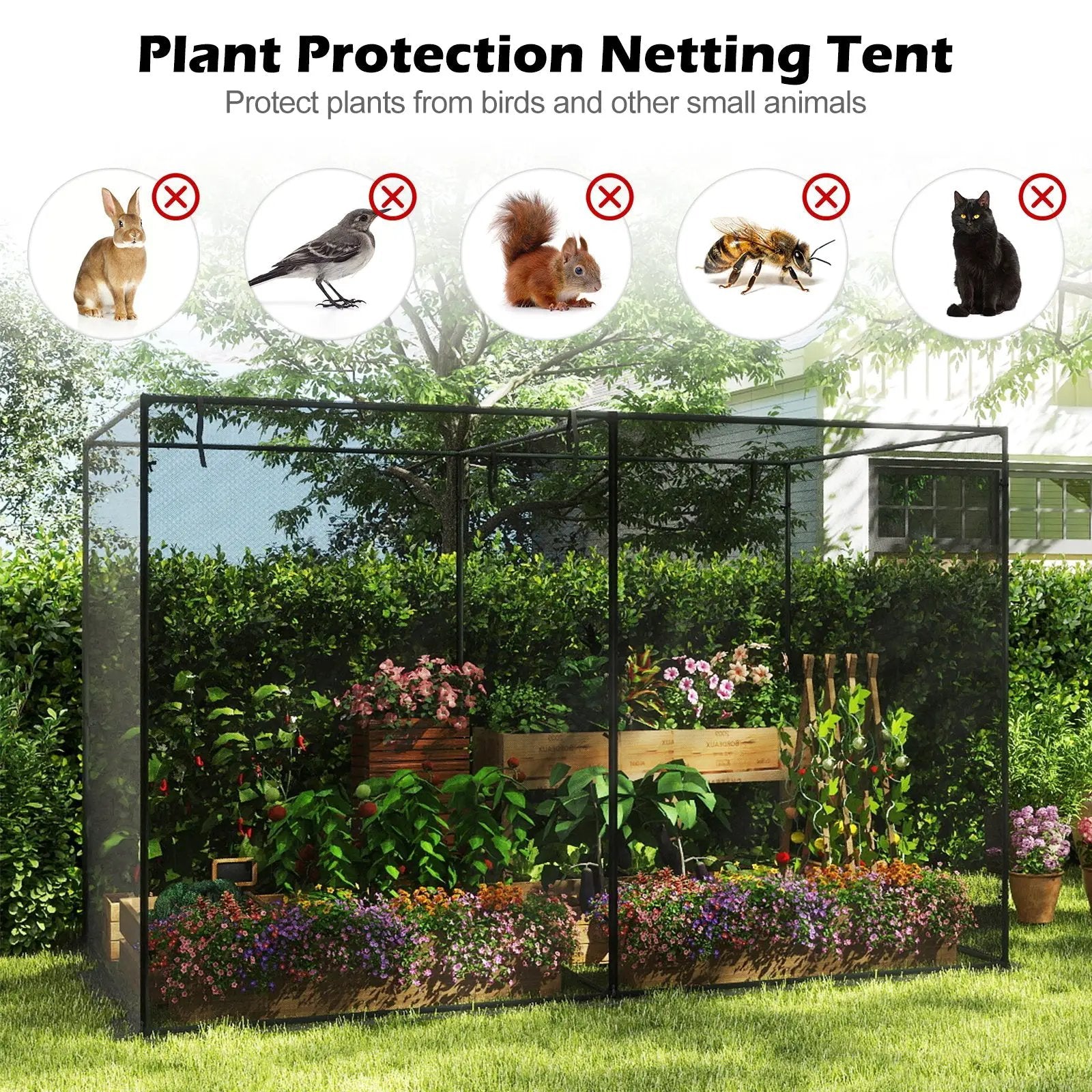 Crop Cages with 6 Ground Nails for Garden Plant by DirectDeals