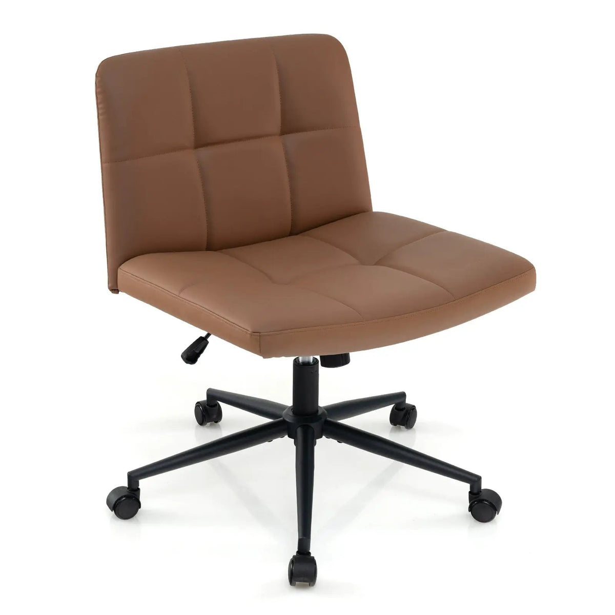 Height-adjustable Armless Desk Chair with Wheels for Home Office Make Up by DirectDeals