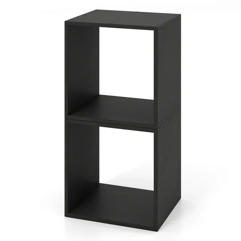 Cube Storage Organizer Set of 2 - Black Modular Bookcase by DirectDeals
