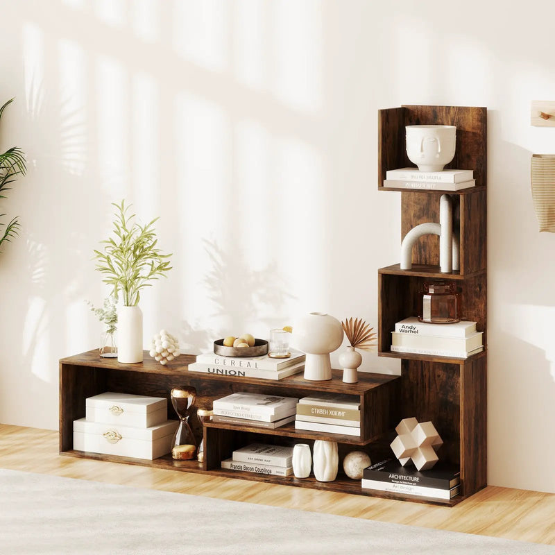 Cube TV Stand for TVs up to 50 Inch Media Console Table with Storage Shelves by DirectDeals