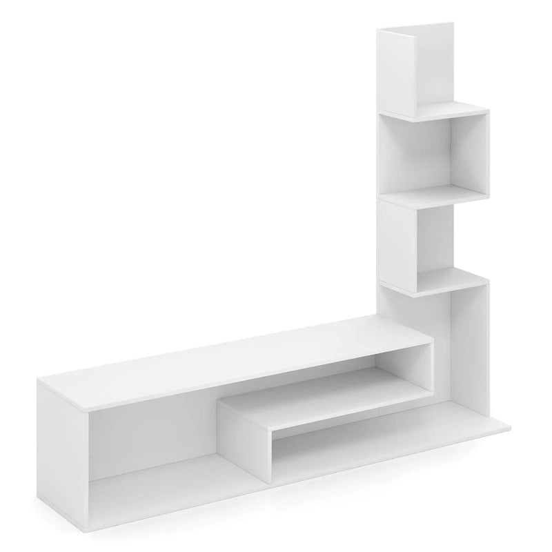Cube TV Stand for TVs up to 50 Inch Media Console Table with Storage Shelves by DirectDeals