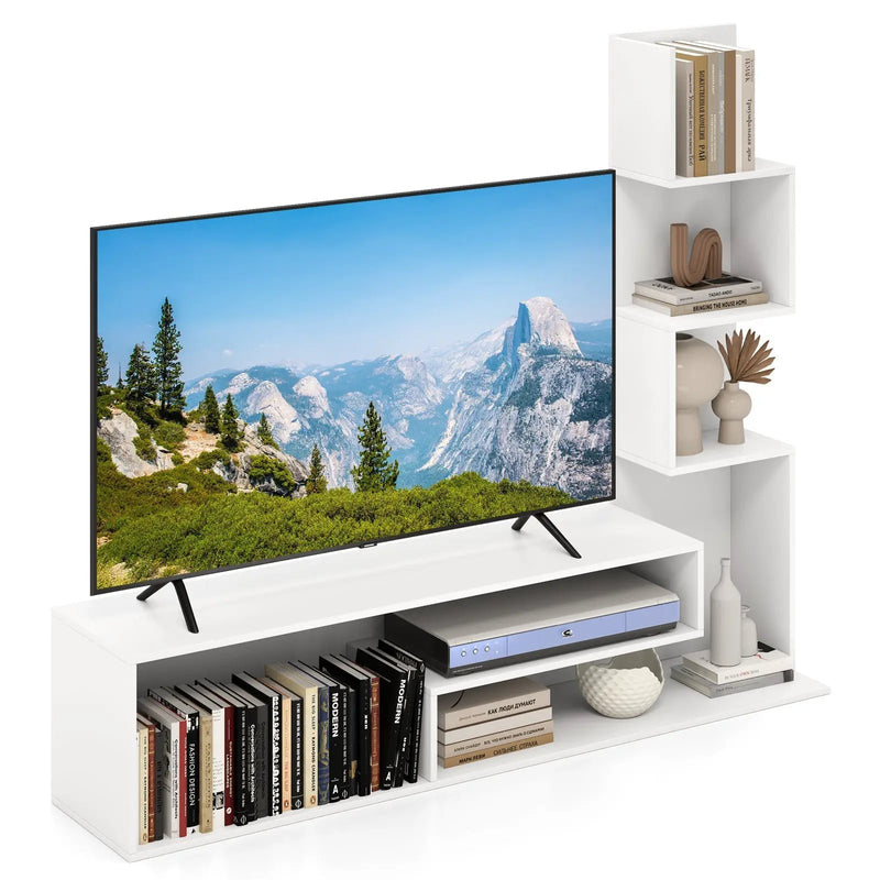 Cube TV Stand for TVs up to 50 Inch Media Console Table with Storage Shelves by DirectDeals