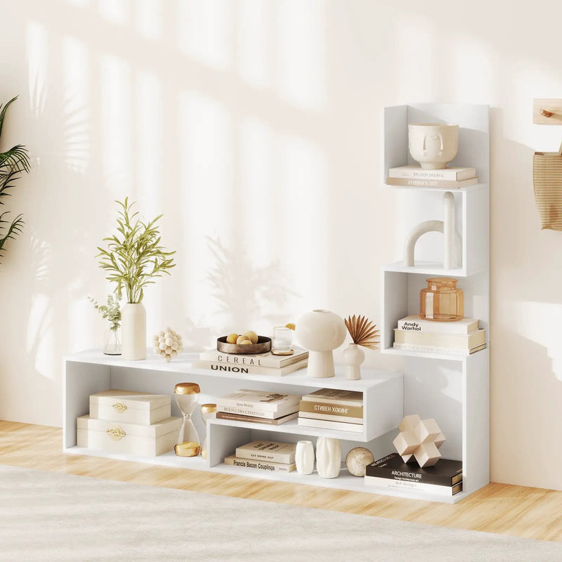 Cube TV Stand for TVs up to 50 Inch Media Console Table with Storage Shelves by DirectDeals