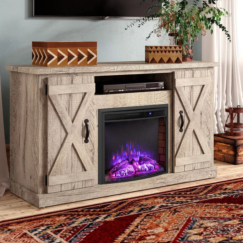 Curved Recessed Electric Fireplace Insert with Remote Control and Overheat Protection-26 Inch by DirectDeals