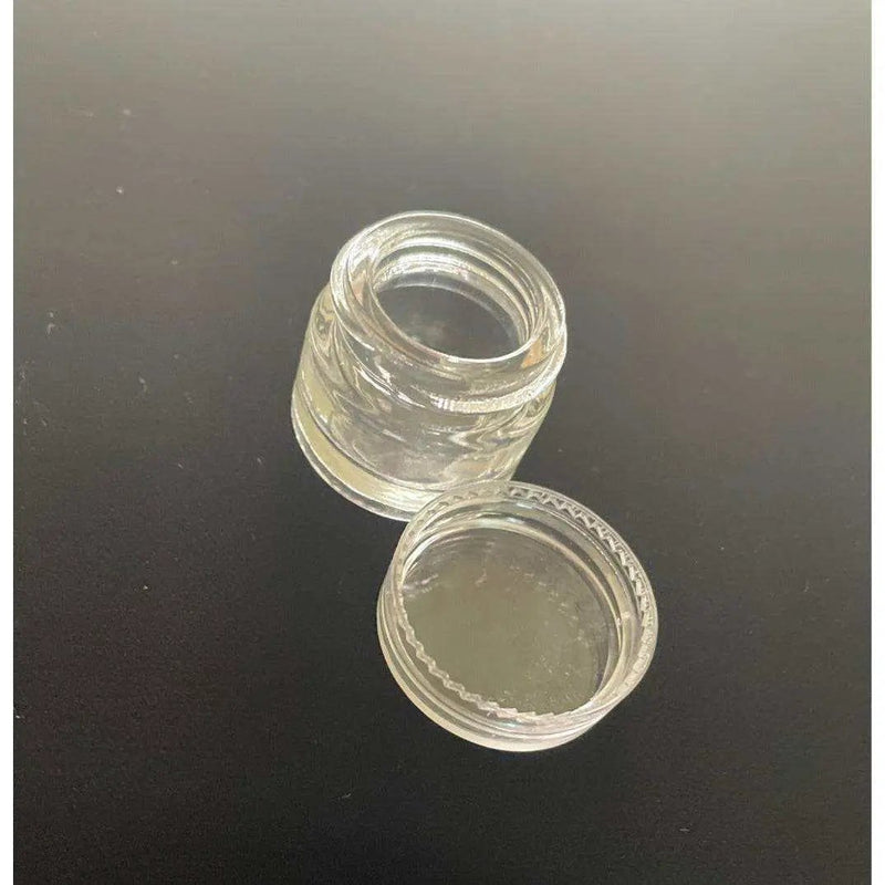 5mL Clear Glass Jar Concentrate Container Screw Top Lid Cosmetic Make Up Oil Wax by Selzalot