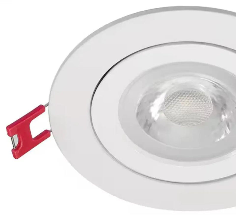 Commercial Electric Ultra Spot Integrated LED 4 in Round Adj Color Temp Canless Recessed Light for Kitchen Bath Living rooms, White by Selzalot
