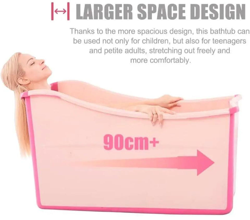 Joyingbaby Large Foldable Bathtub for Toddler Collapsible Baby Bathtub Portable Bath tub Lightweight for Children Twins Petite Adult by Selzalot