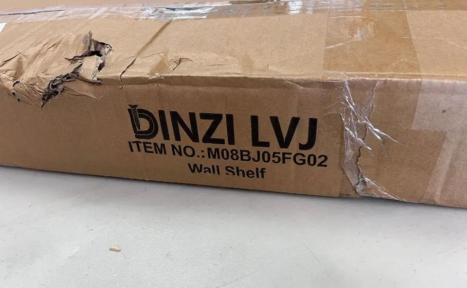 Open box DINZI LVJ Long Wall Shelves, 47.3lnch Wall Mounted Shelves Set of 2, Extra Large Wall Storage Ledges with Sturdy Metal Brackets for Living Ro by Selzalot