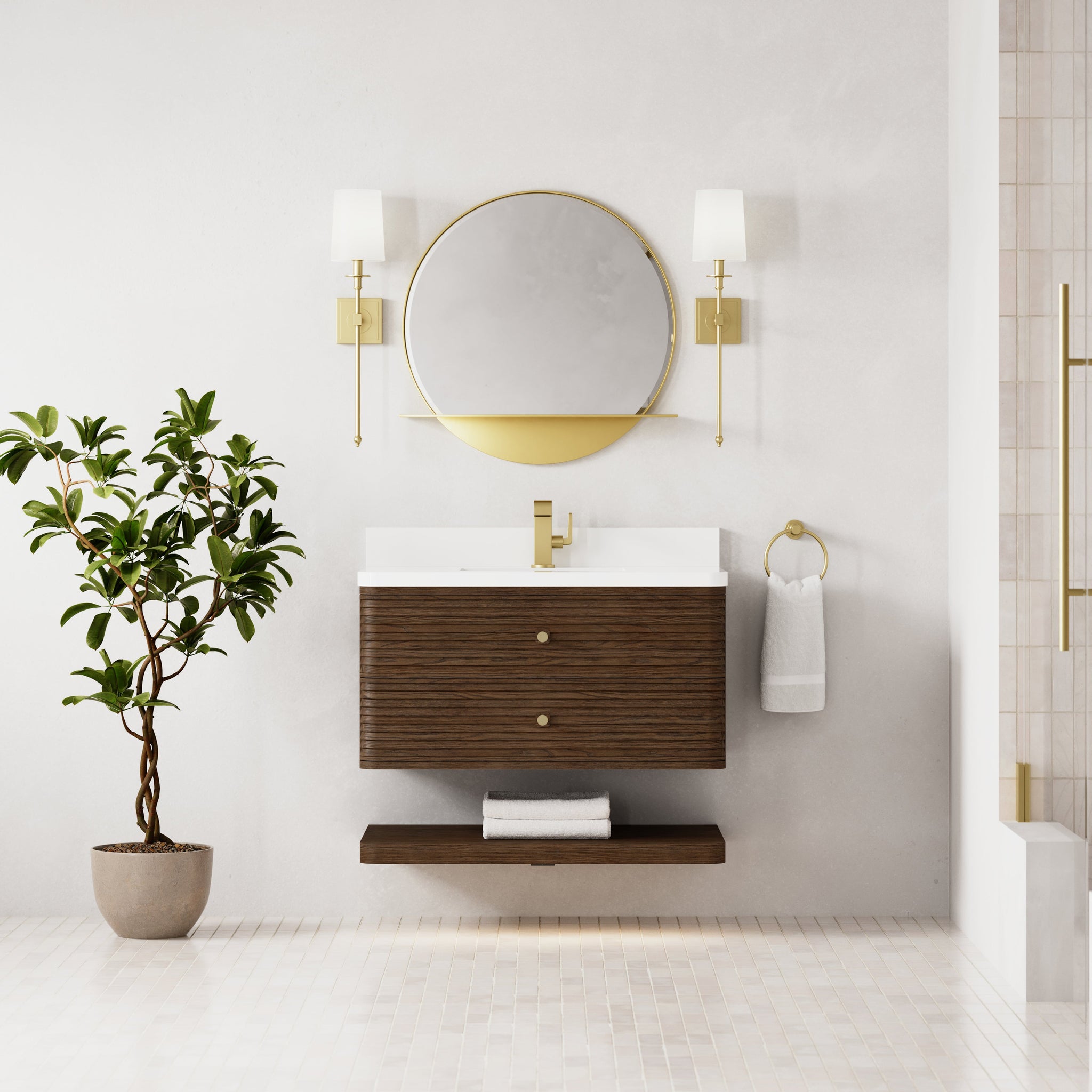 James Martin Allamari 36" Floating Single Bathroom Vanity, Sable by James Martin