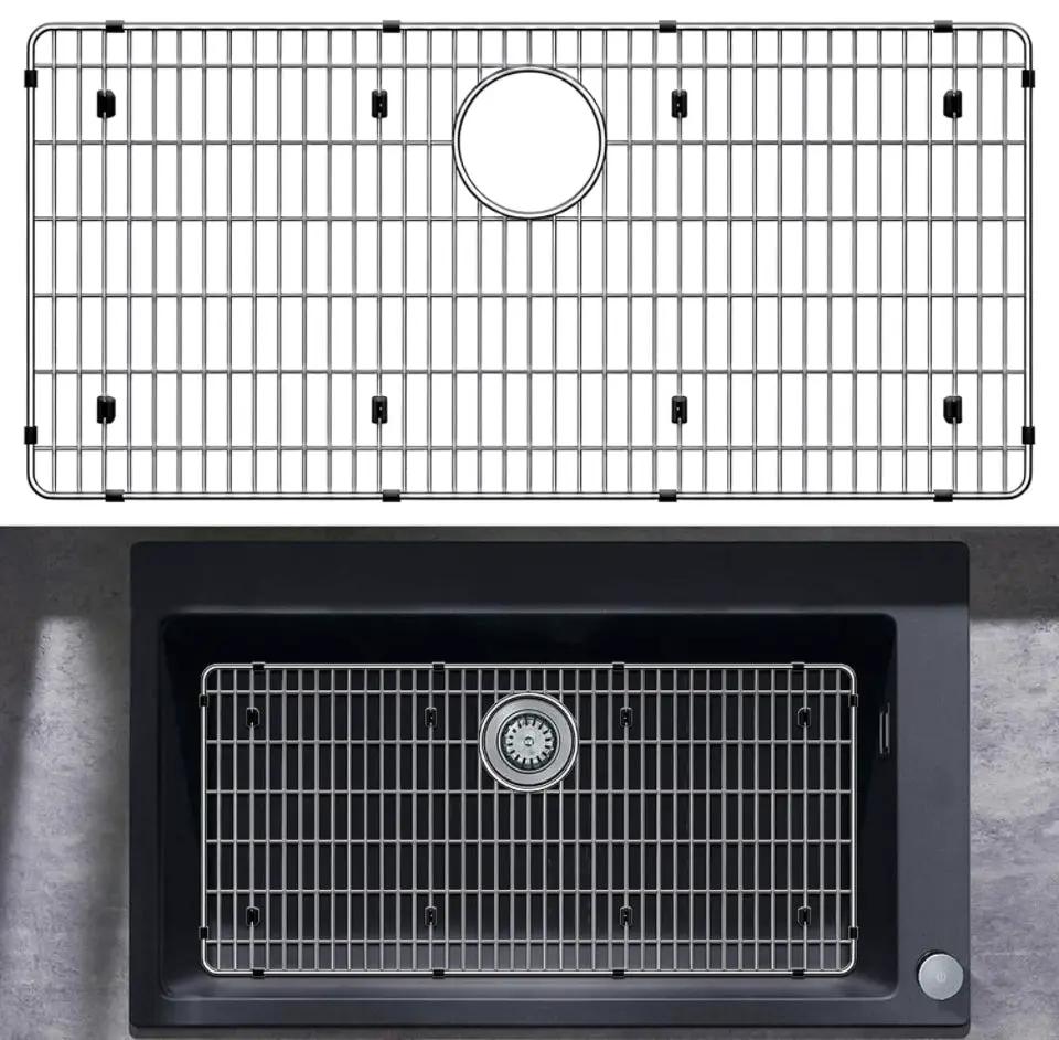Granatan 27-1/2" x 13-1/2" x 1-1/4" Sink Protectors for Kitchen Sink - Sink Bottom Grid - Stainless Steel Sink Protector - Sink Grate for Bottom of Ki by Selzalot