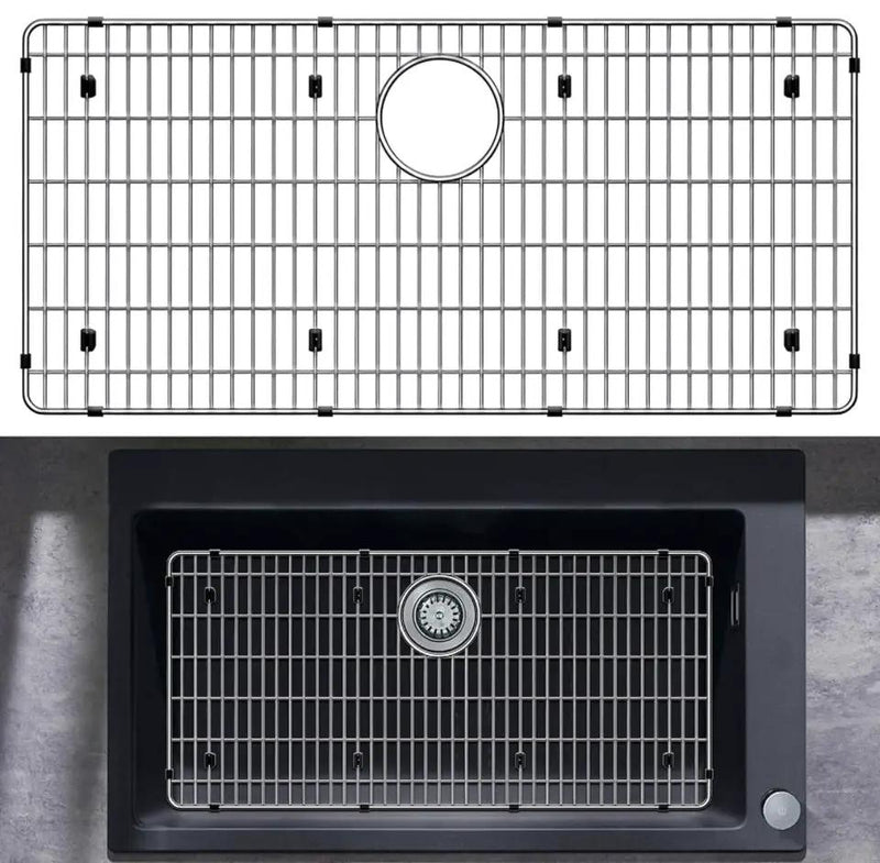 Granatan 27-1/2" x 13-1/2" x 1-1/4" Sink Protectors for Kitchen Sink - Sink Bottom Grid - Stainless Steel Sink Protector - Sink Grate for Bottom of Ki by Selzalot
