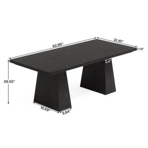 Modern Home Office Computer Desk Workstation in Dark Brown Wood Finish by HomePacific