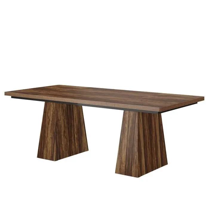 Modern Home Office Computer Desk Workstation in Dark Brown Wood Finish by HomePacific