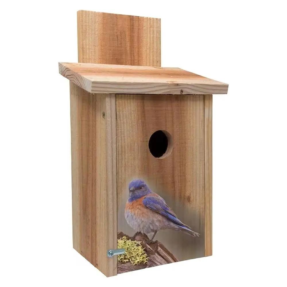 Cedar Birdhouse for Blue Birds with Easy Open Front Panel by HomePacific