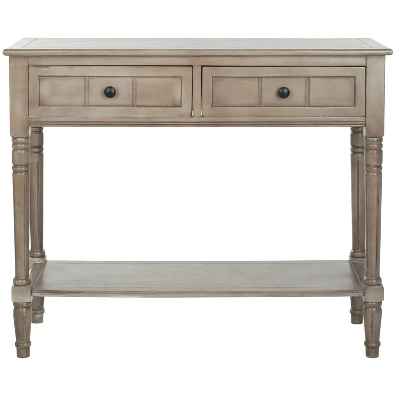 Console Accent Table Traditional Style Sofa Table in Distressed Cream by HomePacific