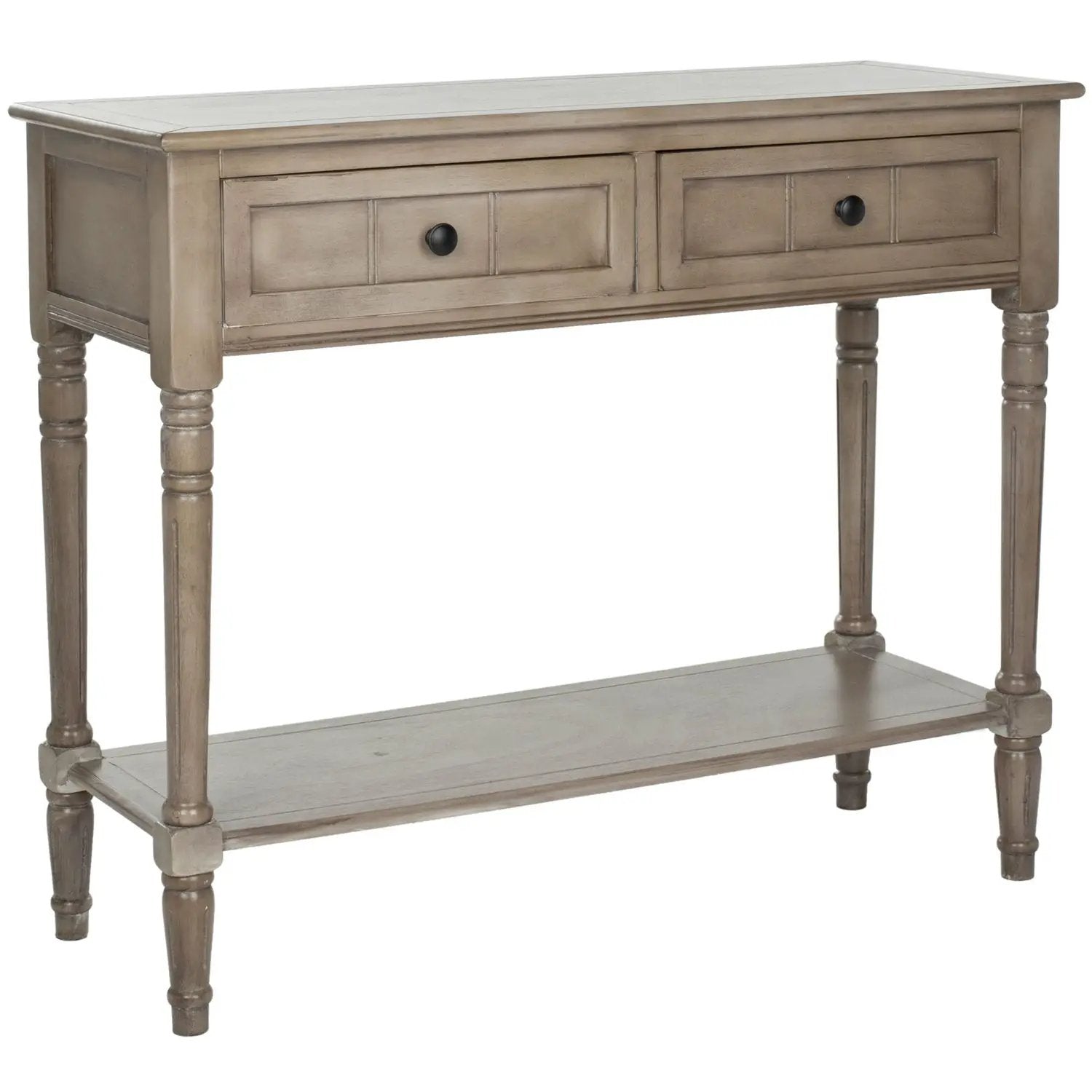 Console Accent Table Traditional Style Sofa Table in Distressed Cream by HomePacific