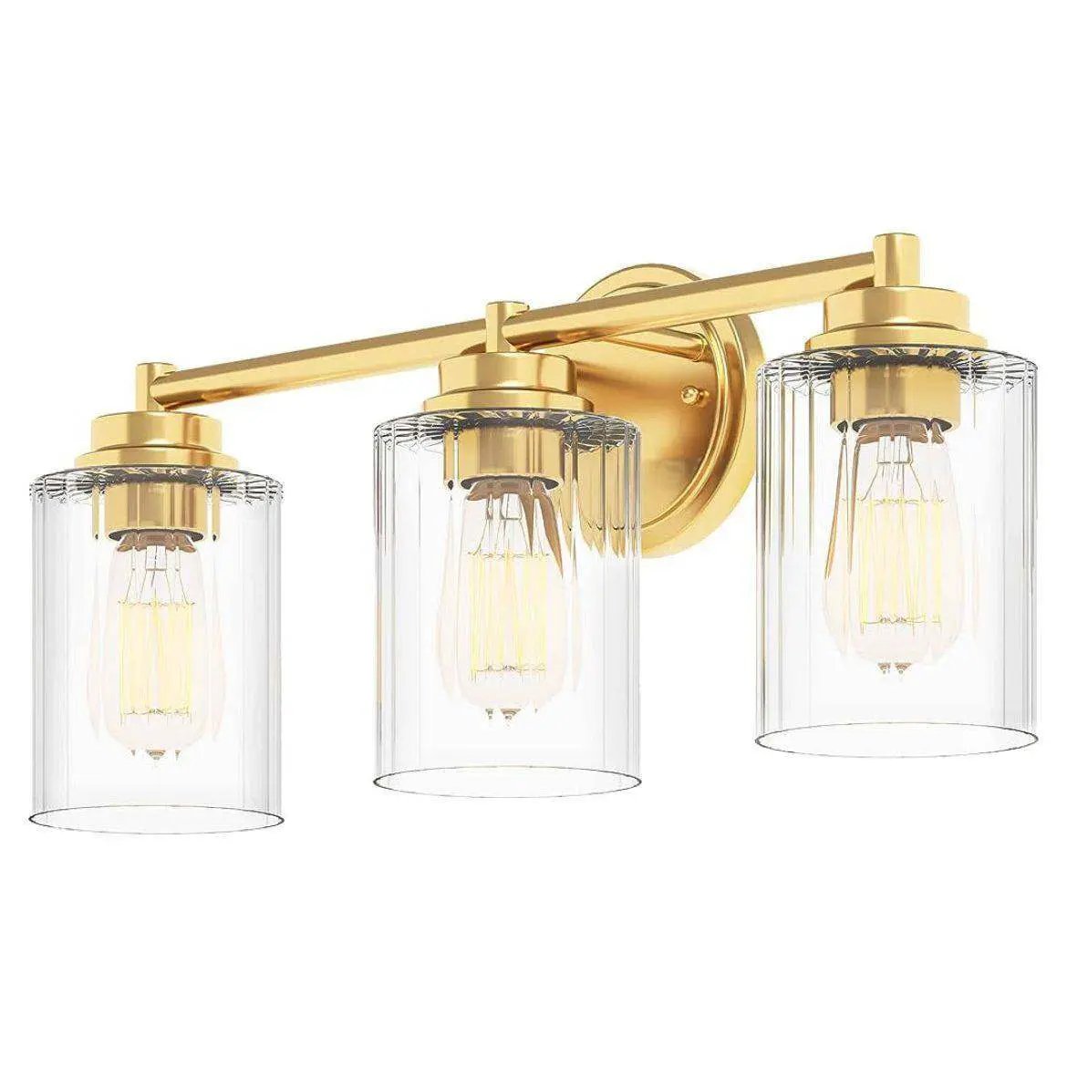 GETINLIGHT Inlight 20 Wide 3 Light Gold Bathroom Vanity Light by Selzalot