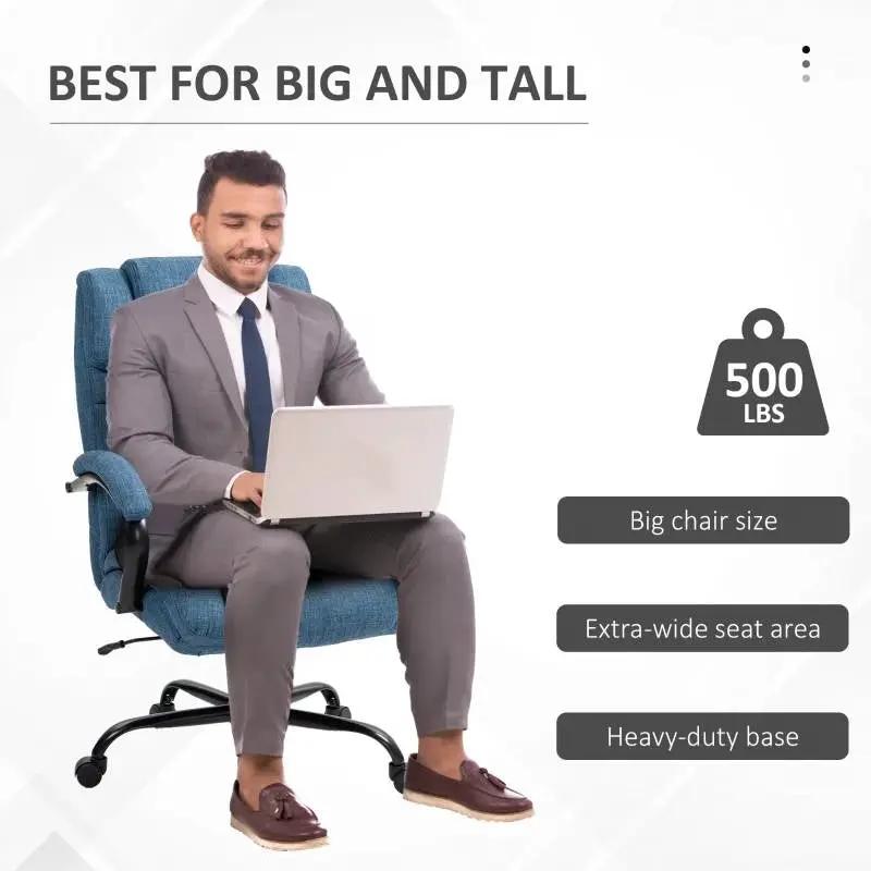 Denim Blue Big/Tall Adjustable Height Office Chair - 500 lbs. Weight Capacity by HomePacific