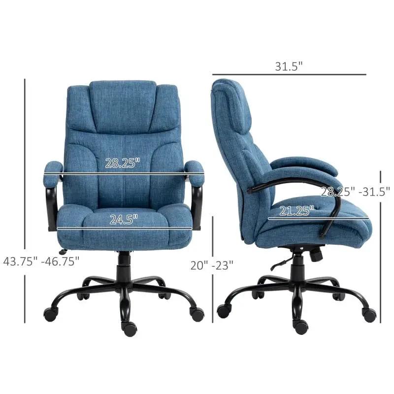Denim Blue Big/Tall Adjustable Height Office Chair - 500 lbs. Weight Capacity by HomePacific