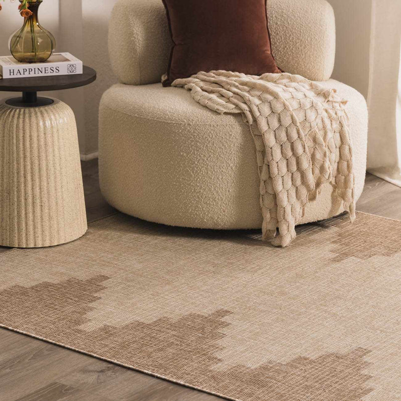 Djugun Beige Indoor & Outdoor Rug by Boutique Rugs
