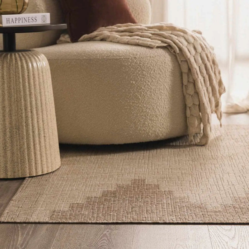 Djugun Beige Indoor & Outdoor Rug by Boutique Rugs