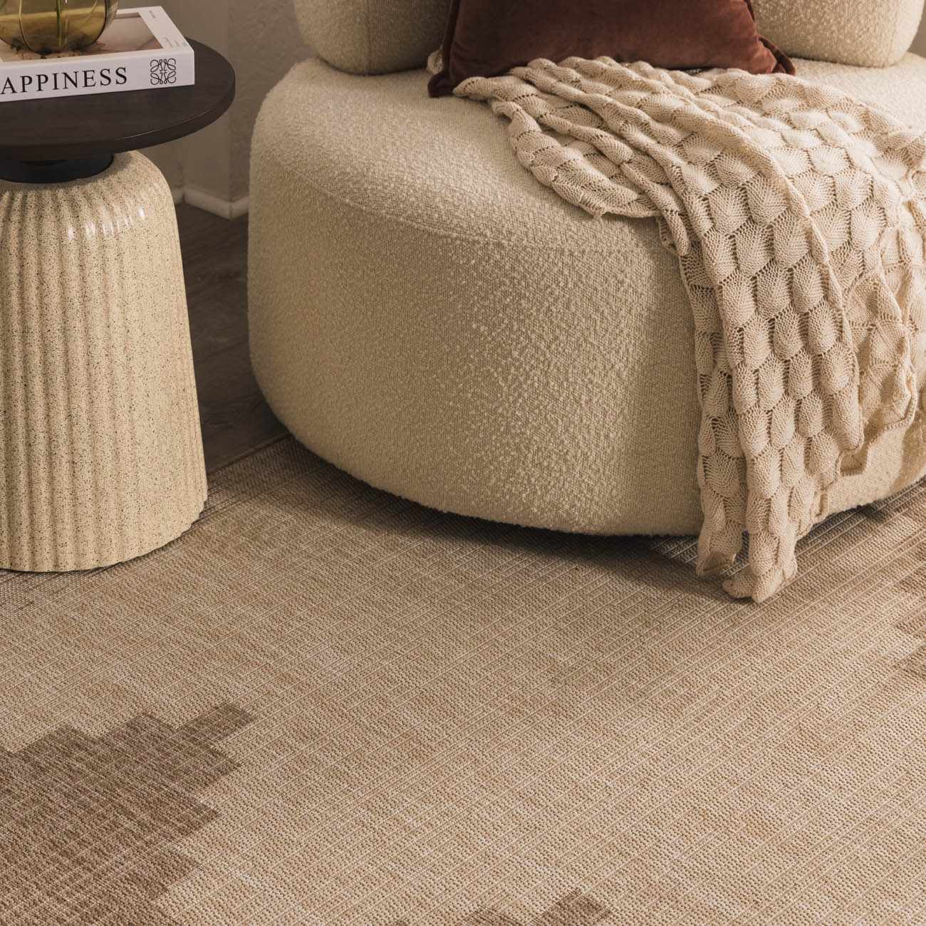 Djugun Beige Indoor & Outdoor Rug by Boutique Rugs