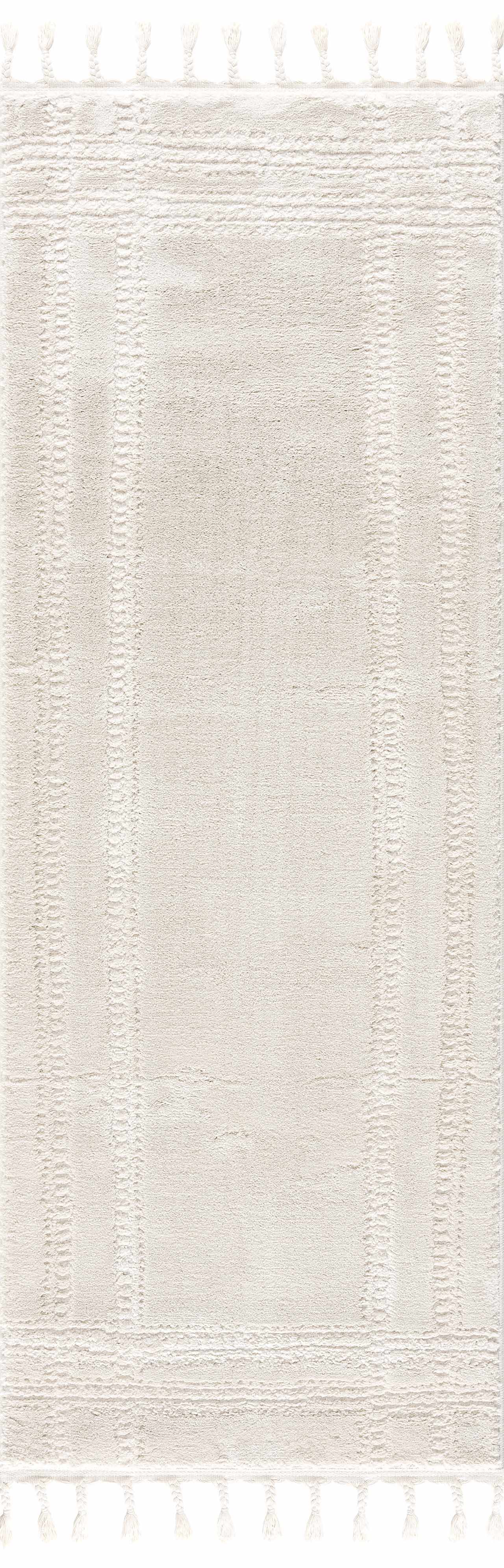 Ryuu Ivory Carved Area Rug by Boutique Rugs